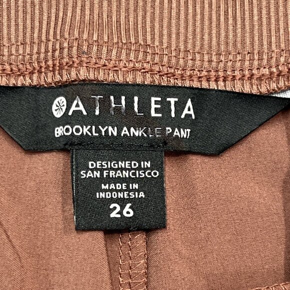 Athleta Pant Womens 26 Brooklyn Ankle Hearth Rose Pull On Casual‎ Athleisure - Picture 7 of 8